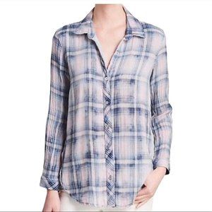 Anthropologie Cloth & Stone Plaid Shirt sz S Women's